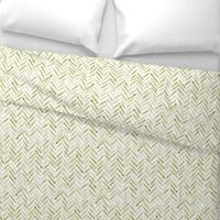 painterly watercolor painted chevron herringbone - chartreuse green 