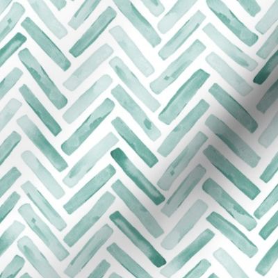 Seafoam Green Painted Chevron Herringbone