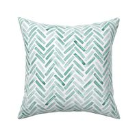 Seafoam Green Painted Chevron Herringbone