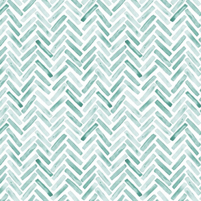 Seafoam Green Painted Chevron Herringbone