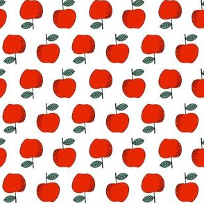 SMALL apple fabric // apples red apple kids sweet fruit fruits vegan