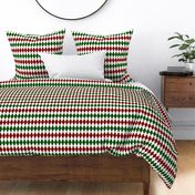 Green Red Argyle Santa's pyjama pattern