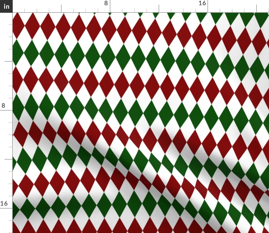 Green Red Argyle Santa's pyjama pattern