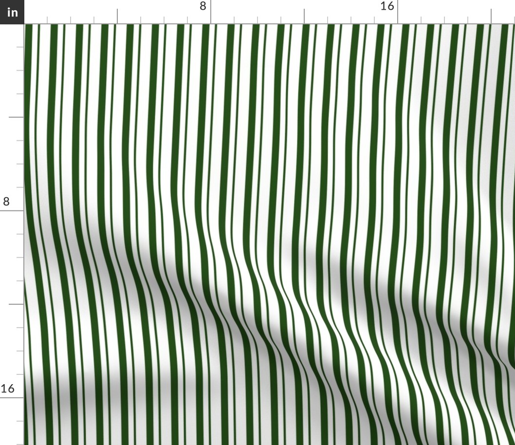 Green White Striped Christmas Pyjama Pattern