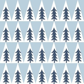 forest tree fabric - bear collection - baby blue