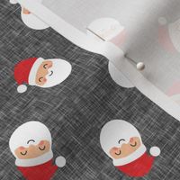 Cute Santa on grey - LAD20