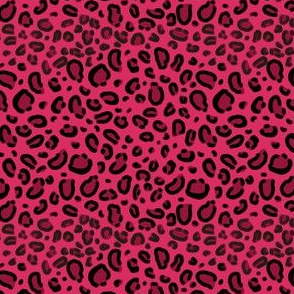 leopard print fabric - bright pink