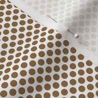 Pop Art Halftone Polka Dot in Brown and White, Tiny