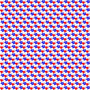 Armadillo fabric red white and blue