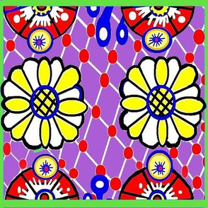 Purple Talavera Flower