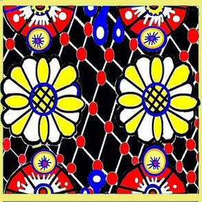Talavera Flowers with yellow flowers