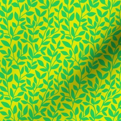 Ditsy Devine: green and yellow