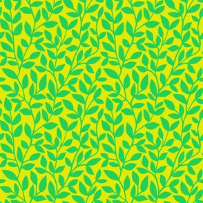 Ditsy Devine: green and yellow