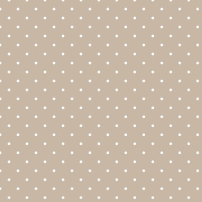 taupe swiss dots