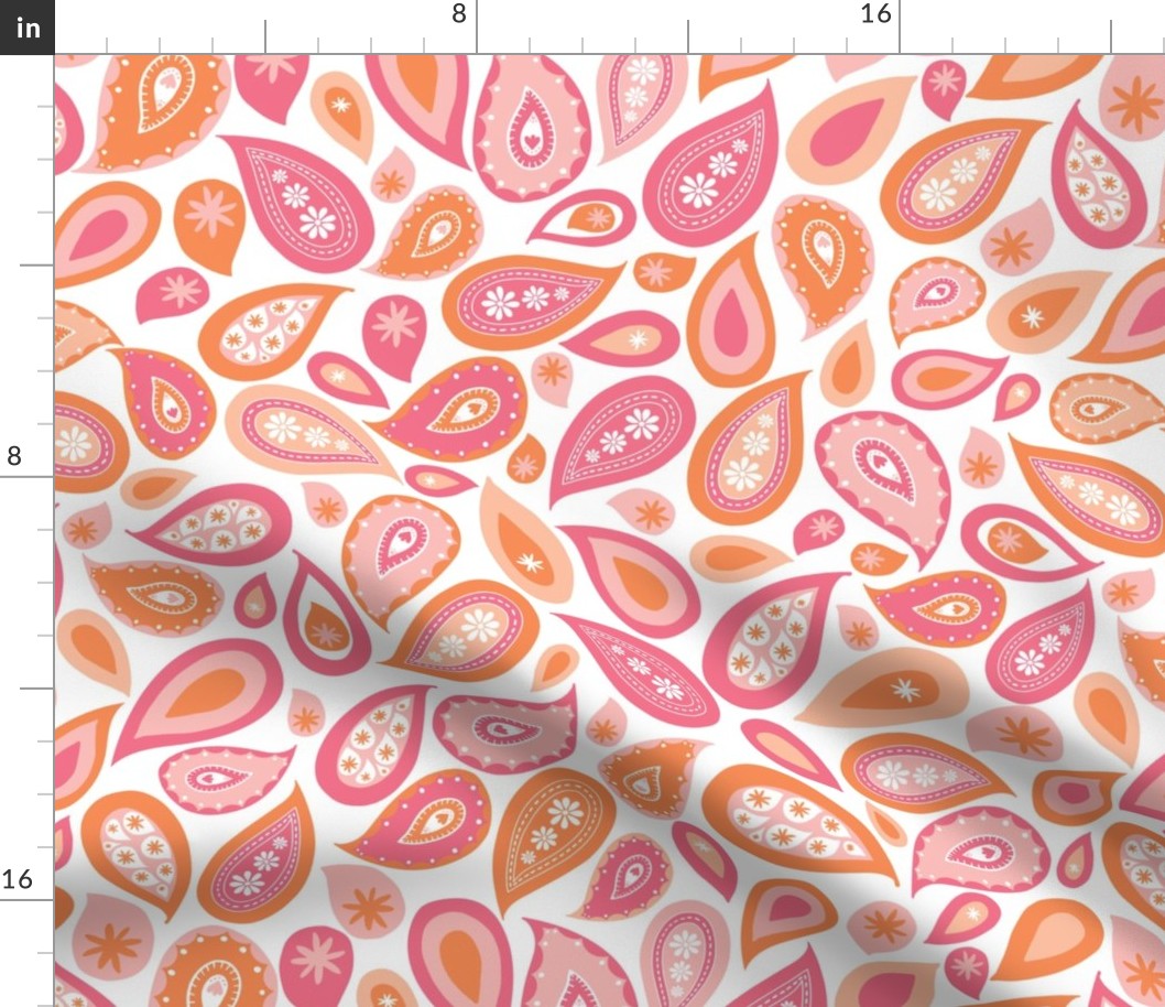 Paisley Jane Pattern - pink orange