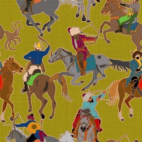 Turkish Horsemen Yellow Turmeric 