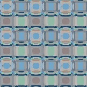 Green Blue Beige Mosaic