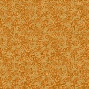 Ochre Palm leaves- Goldenrod Yellow- Small Scale