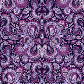 Paisley Pattern in Purple, Magenta & Mauve