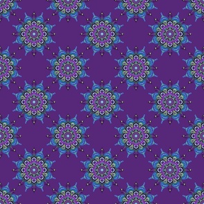 Mermaid Mandala on Purple Small