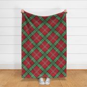 Christmas Plaid 3 on Linen