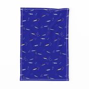 Billfish Assault Scatter on dark blue