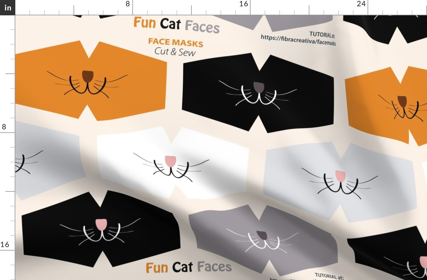 Cat face mask cut outs