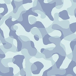 ★ GROOVY CAMO ★ Dusty Blue + Mint - Medium Scale / Collection : Disruptive Patterns – Camouflage Prints