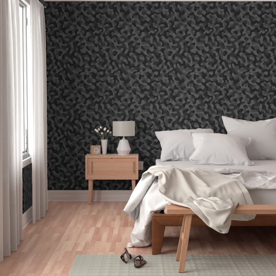 ★ GROOVY CAMO ★ Dark Gray - Medium Scale / Collection : Disruptive Patterns – Camouflage Prints