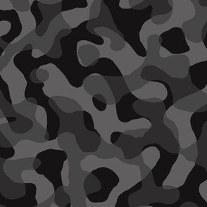 ★ GROOVY CAMO ★ Dark Gray - Medium Scale / Collection : Disruptive Patterns – Camouflage Prints