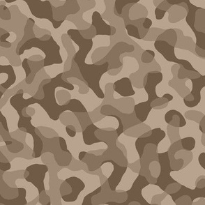 ★ GROOVY CAMO ★ Mocha Brown - Small Scale / Collection : Disruptive Patterns – Camouflage Prints