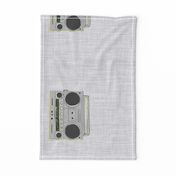 Tea Towel Boom Box Grey