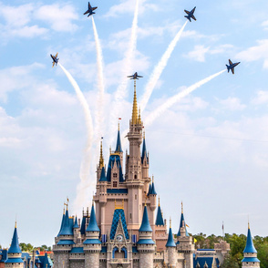 65-23 Blue Angels Perform the Delta Breakout over the Magic Kingdom