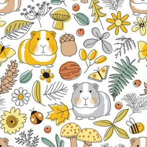 guinea pigs in nature doodles