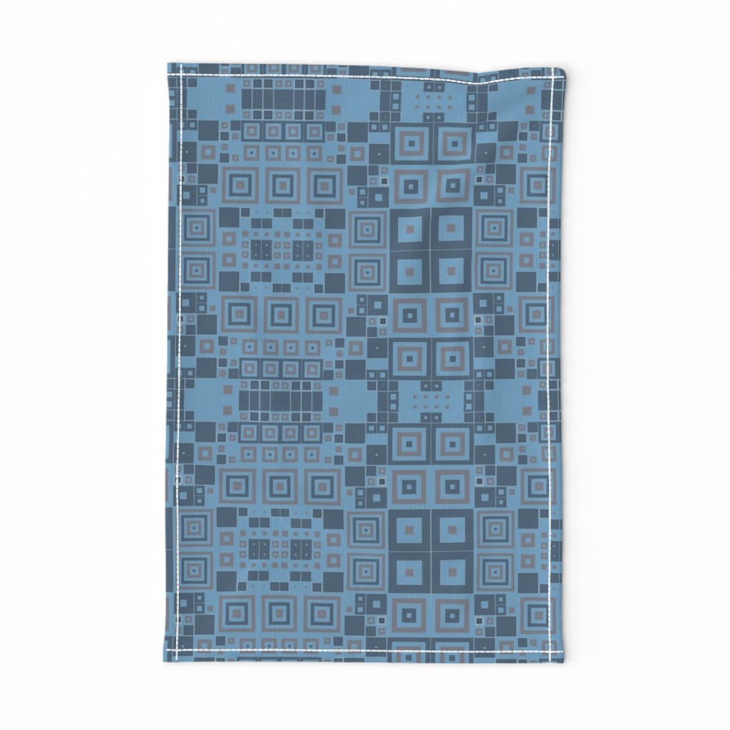 Blue and Beige Techie Pattern