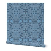 Blue and Beige Techie Pattern