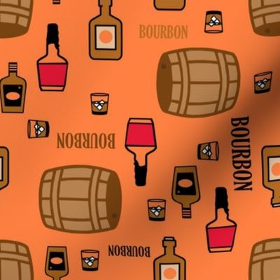 Bourbon whiskey Bottle Orange