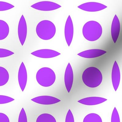  Geometric Pattern: Intersect Circle: White/Purple