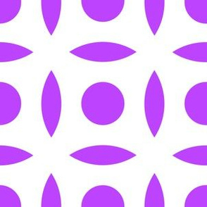  Geometric Pattern: Intersect Circle: White/Purple