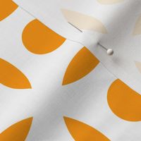 Geometric Pattern: Intersect Circle: White/Orange