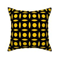 Geometric Pattern: Intersect Circle: Black/Yellow