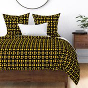 Geometric Pattern: Intersect Circle: Black/Yellow