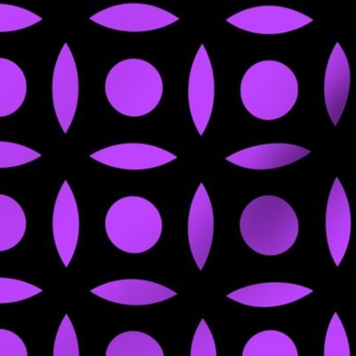 Geometric Pattern: Intersect Circle: Black/Purple
