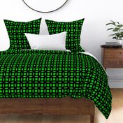 Geometric Pattern: Intersect Circle: Black/Green