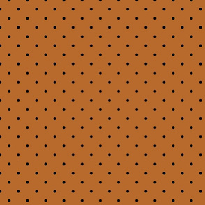 pumpkin swiss dots // black