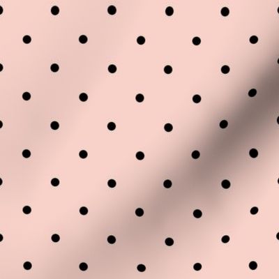 pink swiss dots // black