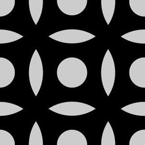 Geometric Pattern: Intersect Circle: Black/Ash