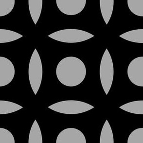 Geometric Pattern: Intersect Circle: Black/Silver