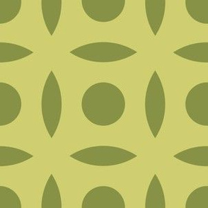 Geometric Pattern: Intersect Circle: Olive