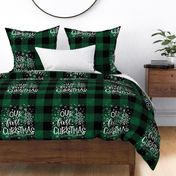 Our First Christmas 2020 Green Buffalo Plaid 18 inch